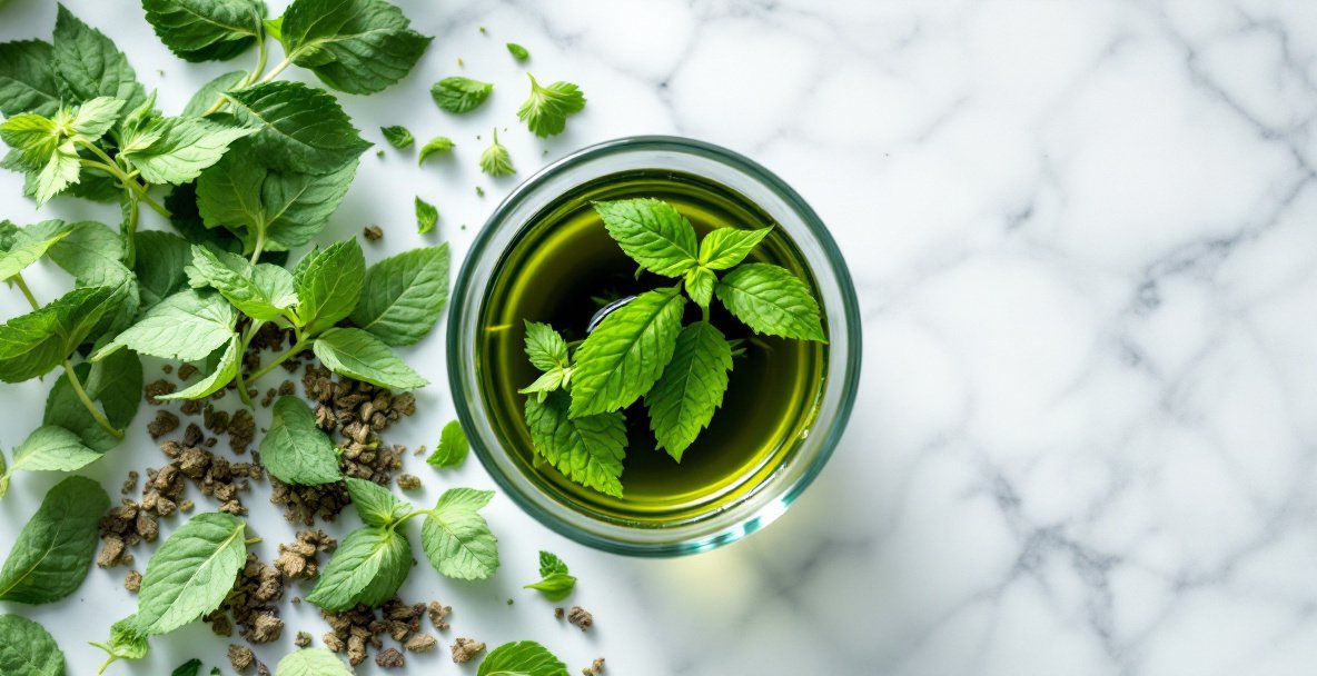 Infusión de hierbas naturales